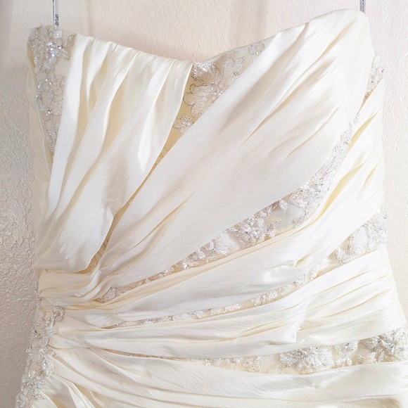 Maggie Sottero Dresses & Skirts - NWOT Maggie Sottero Couture Corset Beaded Pleated‎ Sweetheart Bridal Gown 14